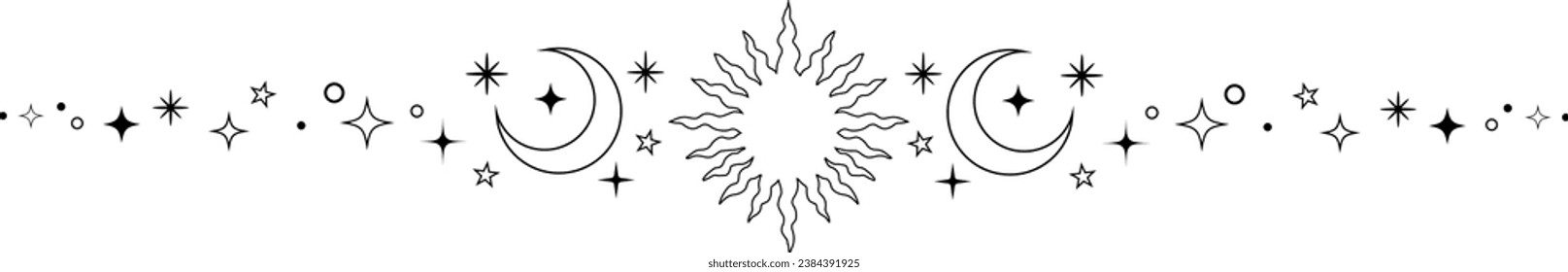 Página de borde de división de estrellas celestes. 