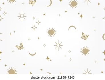 celestial sun vector design hand drawn