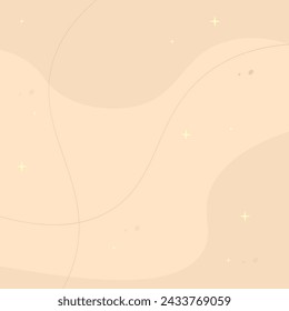 Celestial Trendy Beige Background Vector