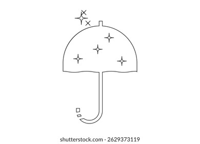 Celestial Umbrella icon, Celestial Umbrella Display banner Vectors isolated on white background.