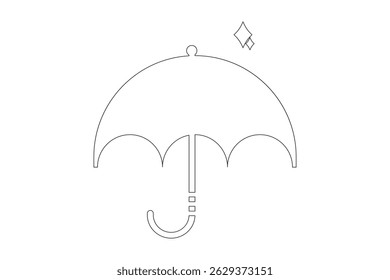 Celestial Umbrella icon, Celestial Umbrella Display banner Vectors isolated on white background.