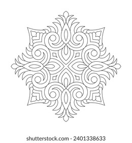 Celestial whirs adult coloring book mandala design vector file