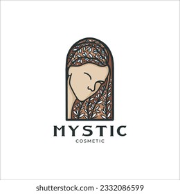 Celestial Woman logo design, feminine, boho woman