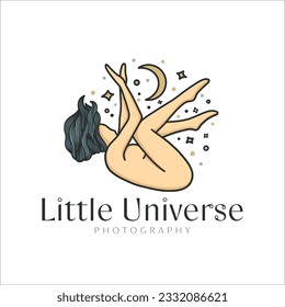 Celestial Woman logo design, feminine, boho woman