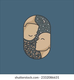 Celestial Woman logo design, feminine, boho woman
