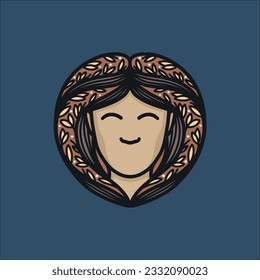 Celestial Woman logo design, feminine, boho woman