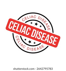 Celiac Disease Letter Rubber Stamp Vector Design Template
