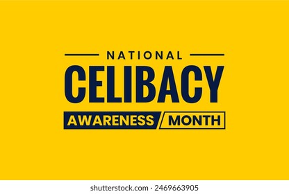 Celibacy Awareness Month Holiday Concept Vector