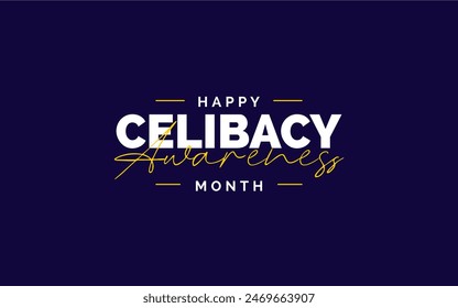 Celibacy Awareness Month Holiday Concept Vector