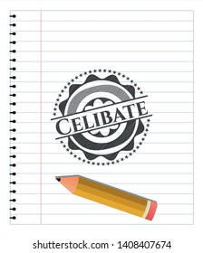 Celibate pencil draw. Vector Illustration. Detailed.