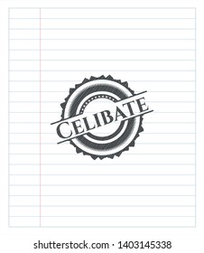 Celibate pencil effect. Vector Illustration. Detailed.