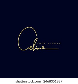 Diseño de Vector de logotipo de marca Celine