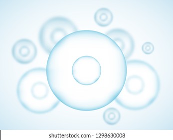 Cell background. Microscopic bacteria. Biology, Science background with molecules. Vector illustration