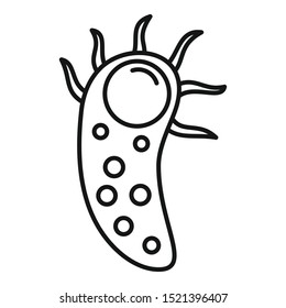 Cell bacteria icon. Outline cell bacteria vector icon for web design isolated on white background