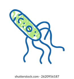 cell bacteria virus doodle icon sketch vector. cell bacteria virus sign. isolated symbol illustration