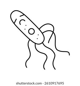 cell bacteria virus line icon vector. cell bacteria virus sign. isolated contour symbol black illustration