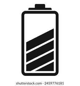 Cell battery charging icon simple vector. Electrical supply. Recharge level