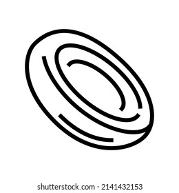 vector de icono de línea sanguínea celular. signo de sangre celular. símbolo de contorno aislado ilustración negra