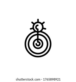 Zelle, Coronavirus-Symbol. Einfache Linie, Umrisslinien, Vektorelemente viraler Pandemien für i und ux, Website oder mobile Anwendungen