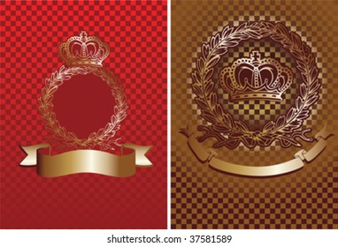 Cell And Crown Background. Vector Illustration.