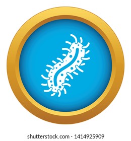 Cell of dangerous virus icon blue vector isolated on white background for any design