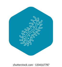 Cell of dangerous virus icon. Outline illustration of cell of dangerous virus vector icon for web