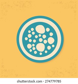 Cell design on yellow background,clean vector
