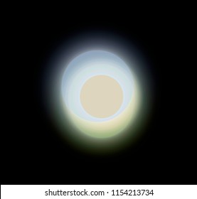 Cell devision vector illustration. Laboratory research symbol. Pathogen testing lab logo template on black background.