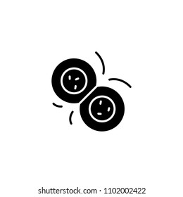 Cell division black icon concept. Cell division flat  vector symbol, sign, illustration.