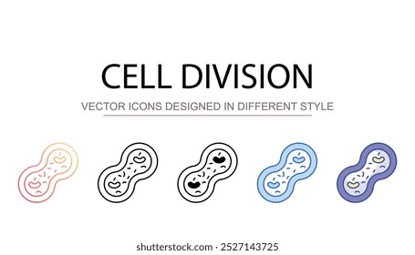 Cell Division icon design with white background stock illustration
