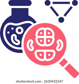 Ilustración vectorial de relleno de icono de división celular