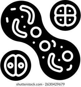 Cell Division Icon Glyph Vector Illustration