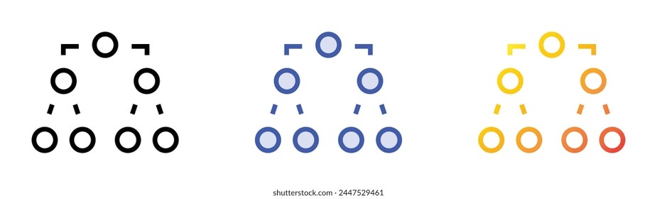 icono de división de celdas. Diseño de estilo de relleno lineal, azul y degradado aislado sobre fondo blanco