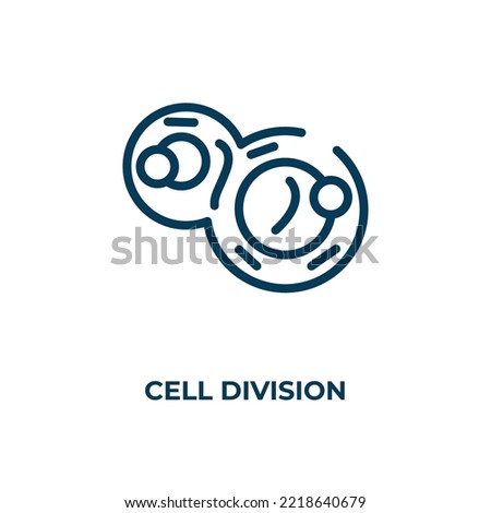 Cell division icon. Linear vector illustration. Outline cell division icon vector. Thin line symbol for use on web and mobile apps, logo, print media. Foto d'archivio © 