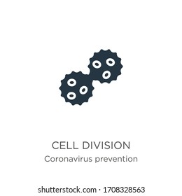 Cell division icon vector. Trendy flat cell division icon from Coronavirus Prevention collection isolated on white background. Vector illustration can be used for web and mobile graphic design, logo, 