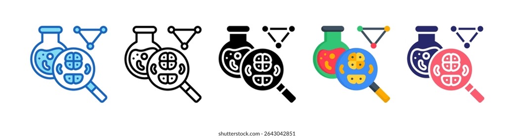 Cell Division Multiple Style Icon Set Collection.
