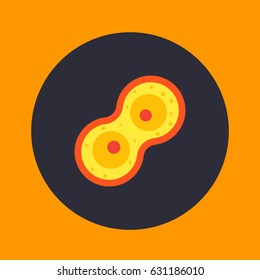 Cell Division Process, Mitosis Icon, Vector Illustration