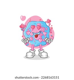 the cell fallin love vector. cartoon character