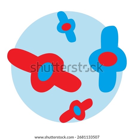 Cell Fusion Icon Microbiology Vector Illustration