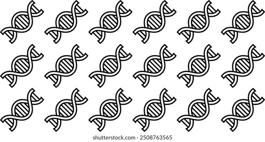 Cell Genes Pattern Outline Vector 