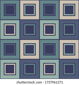 Cell. Geometry. Design with manual hatching. Ethnic boho ornament. Seamless background. Tribal motif. Vector illustration for web design or print.