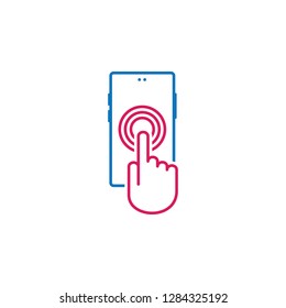 cell, hand, phone, touch, unlock icon. Element of mobile and smartphone icon for mobile concept and web apps. Detailed cell, hand, phone, touch, unlock icon can be used for web