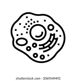 cell human line icon vector. cell human sign. isolated contour symbol black illustration