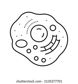 cell human line icon vector. cell human sign. isolated contour symbol black illustration