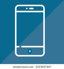 cell icon blue background and white stroke 