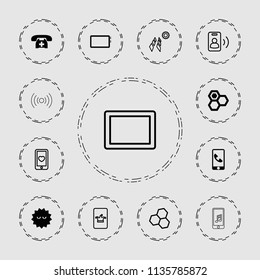 Cell icon. collection of 13 cell filled and outline icons such as honey, bacteria, poker on phone, chemical structure, solar panel. editable cell icons for web and mobile.