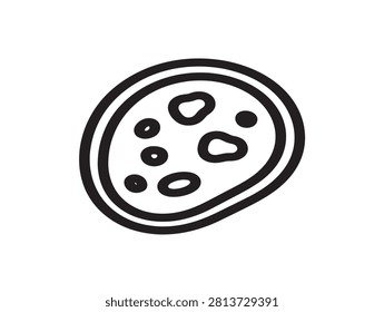 Cell icon line art. Biological histology vector. Medical science symbol.