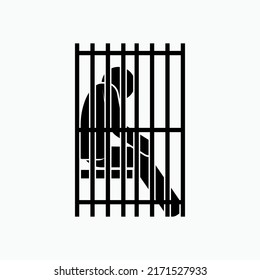 Cell Icon. Lock Up, Jail Symbol - Vector.