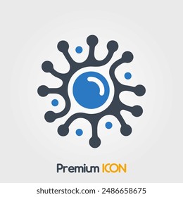Cell icon - minimalist vector illustration