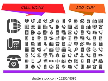cell icon set. 120 filled cell icons.  Collection Of - Phone call, Telephone, Cancer, Honey, Phone, Selfie, Proteins, Smartphone, Virus, Battery, Tablets, Jail, Molecules, Text